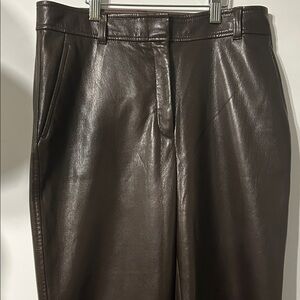 Babaton Brown faux Leather ladies Pants size 8